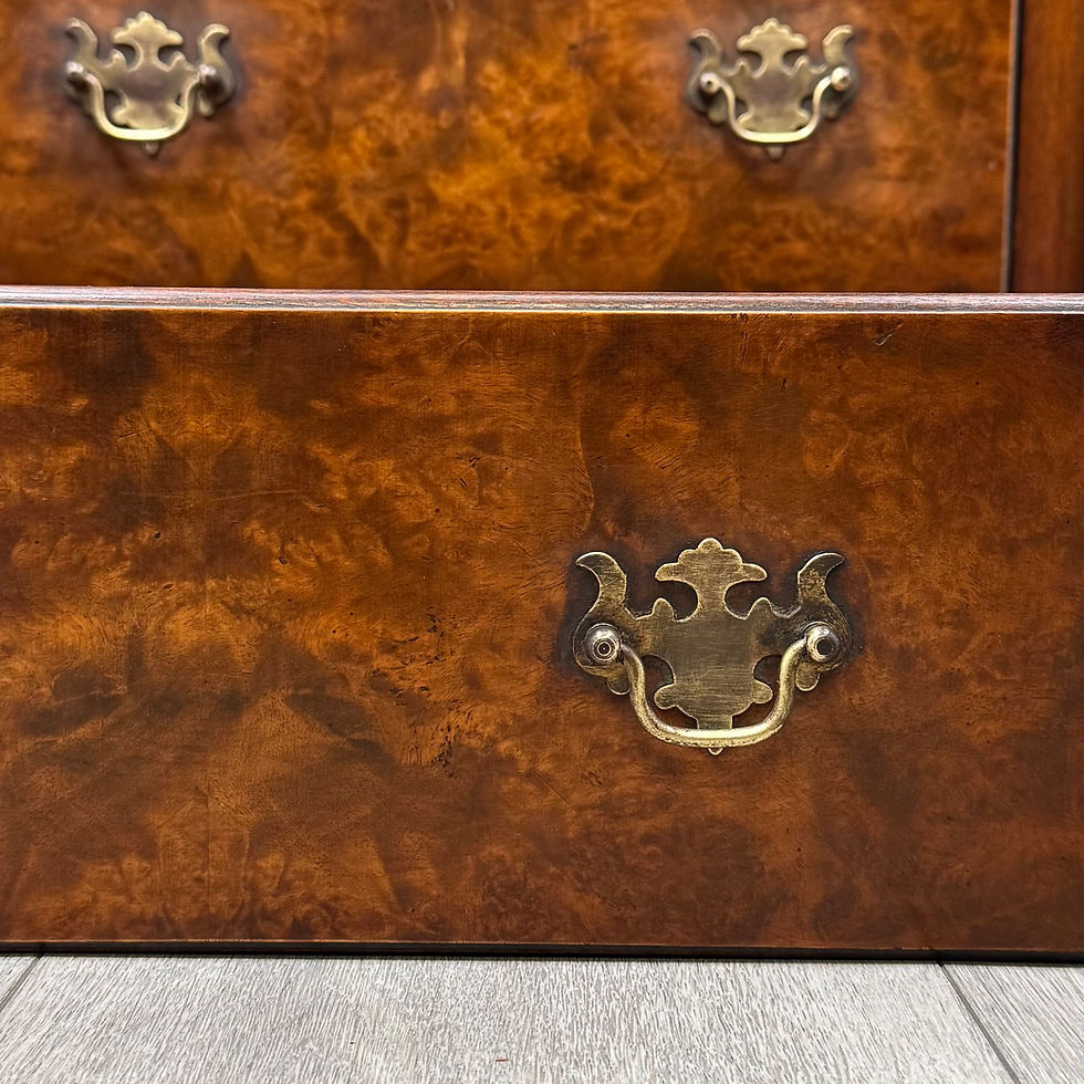 Thumbnail: Antique 20th Century Small Breakfront Sideboard In Burr Walnut ( AF-6146 )