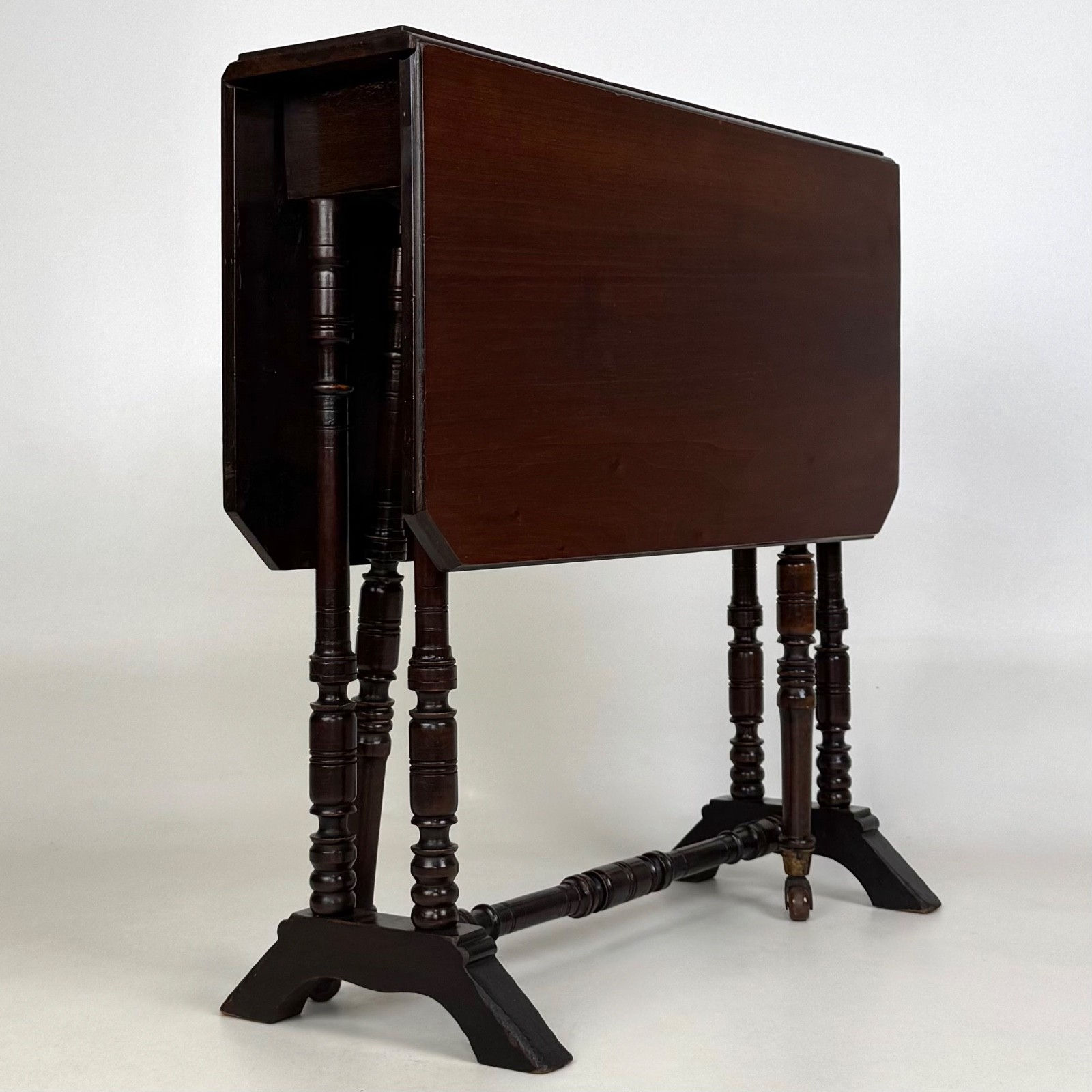 Antique Small Mahogany Sutherland Table | Drop Leaf | AF-6464