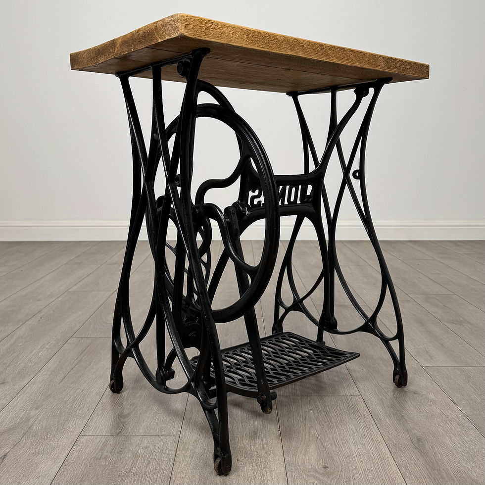 Thumbnail: Antique 20th Century Industrial Style Iron Side Table ( AF-6160 )