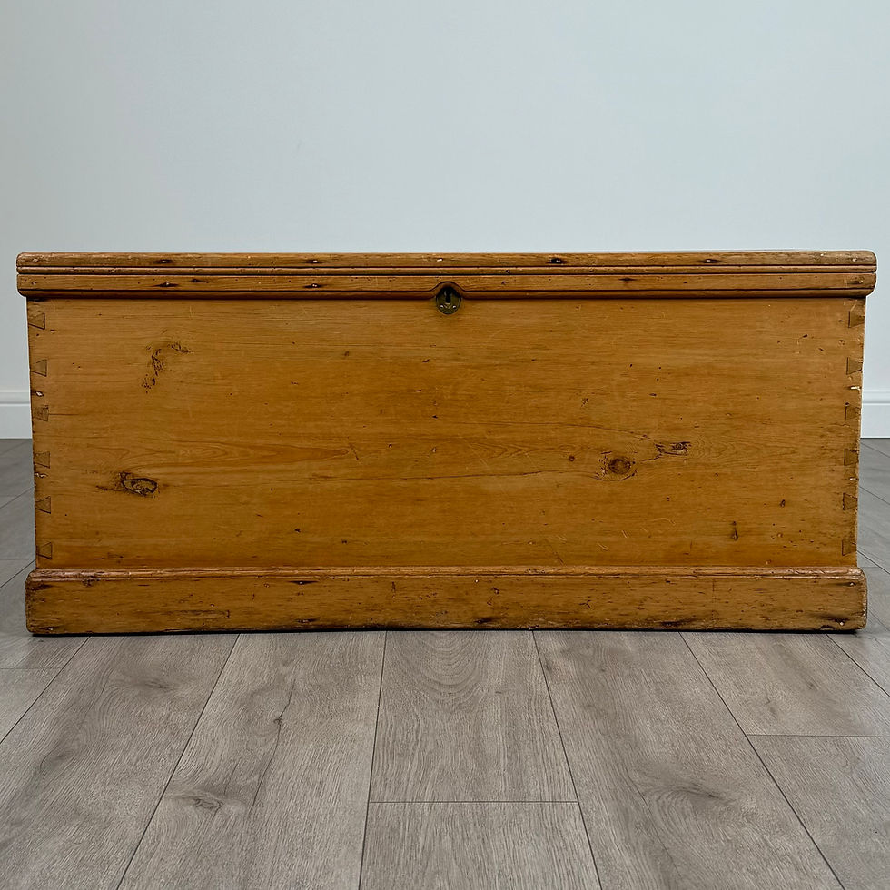 Antique 19th Century Good Quality Pine Blanket Box ( REF AF-3788 )