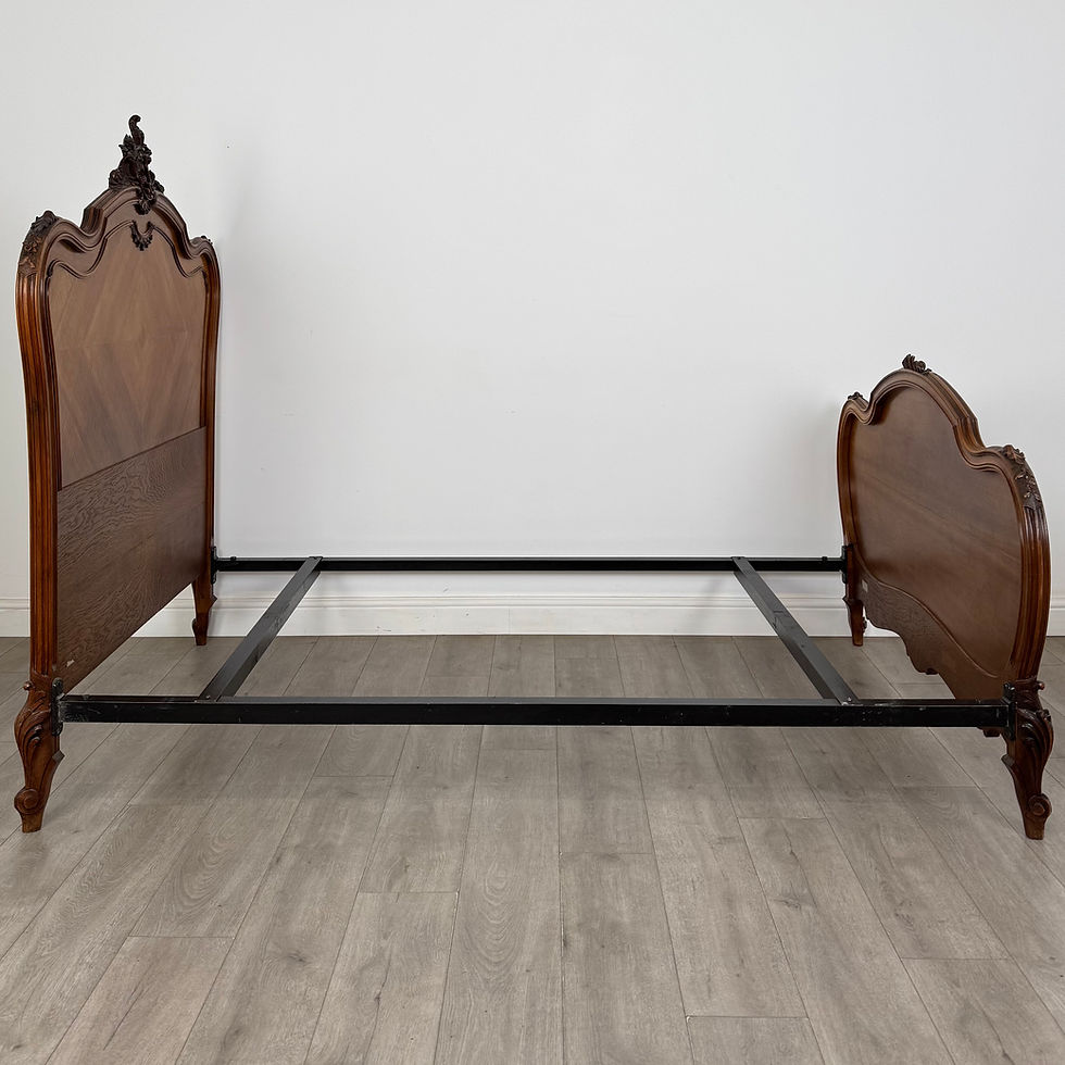 Thumbnail: Antique 19th Century French Double Bed In Walnut ( AF-6030 )