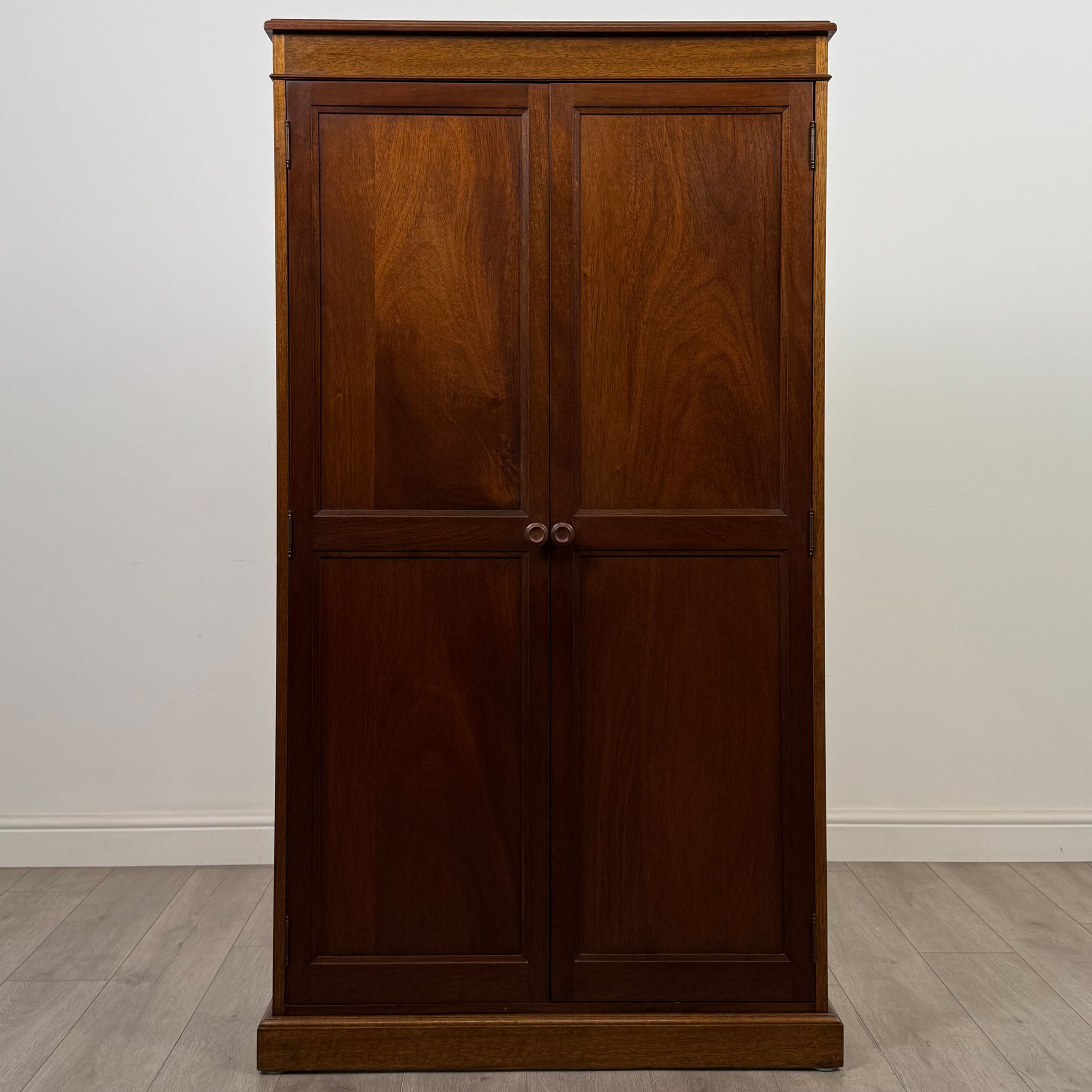 Vintage 20th Century Narrow Hall Wardrobe In Mahogany ( AF-5661 )
