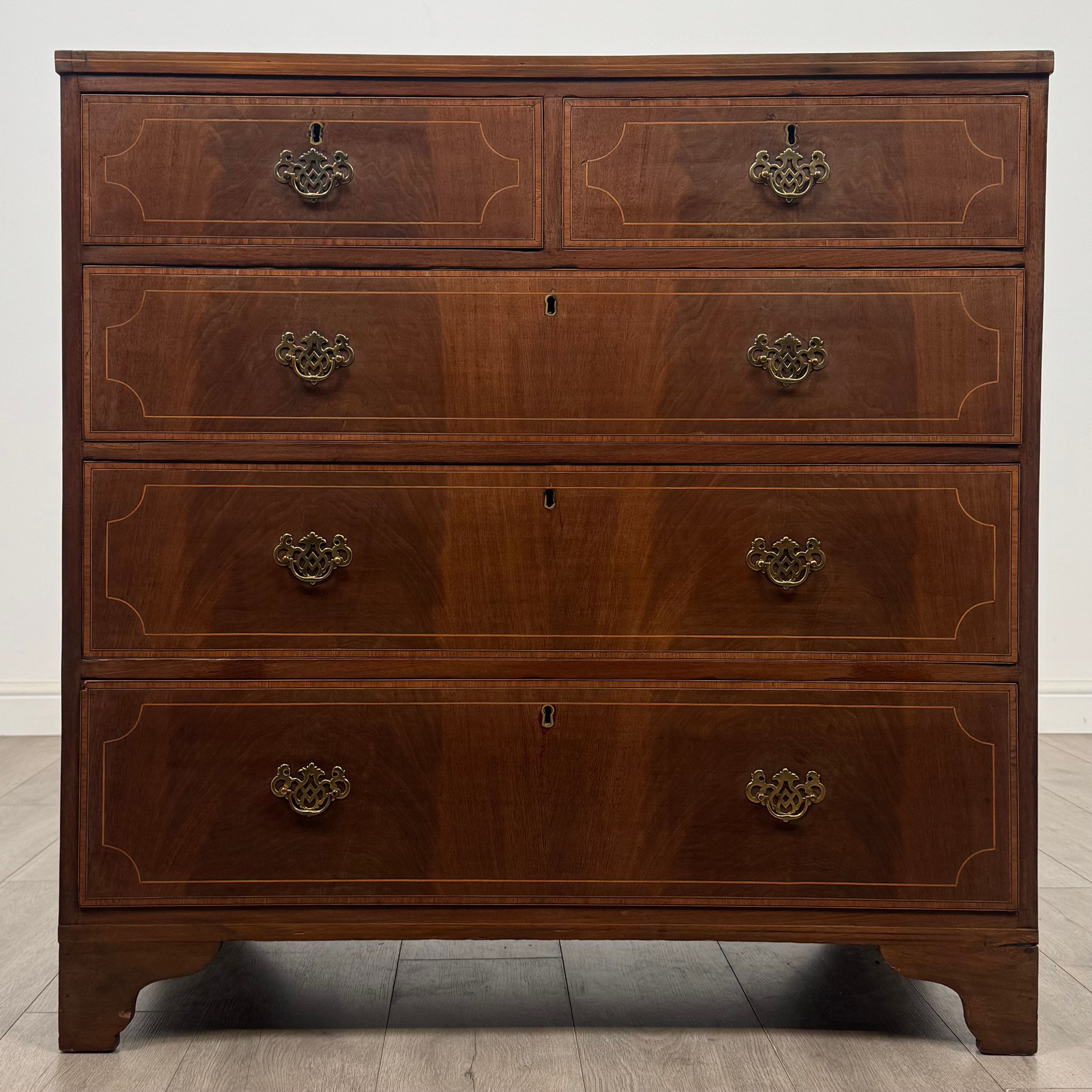 Antique 18th Century Georgian Chest Of Drawers In Mahogany  ( AF-5672 )