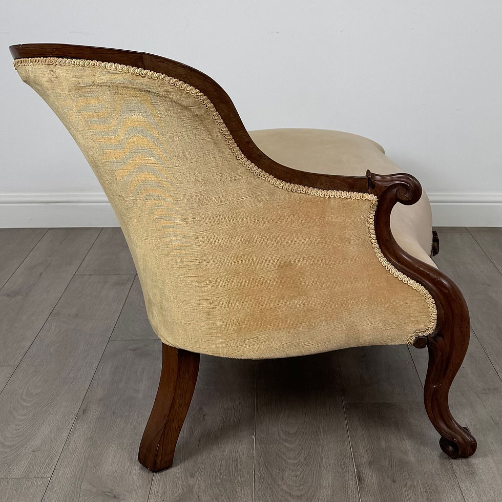 Thumbnail: Antique 19th Century Victorian Chaise Lounge In Mahogany ( AF-6237 )