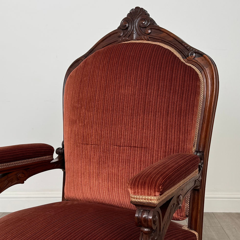 Thumbnail: Antique 19th Century Victorian Armchair In Rosewood ( AF-6213 )