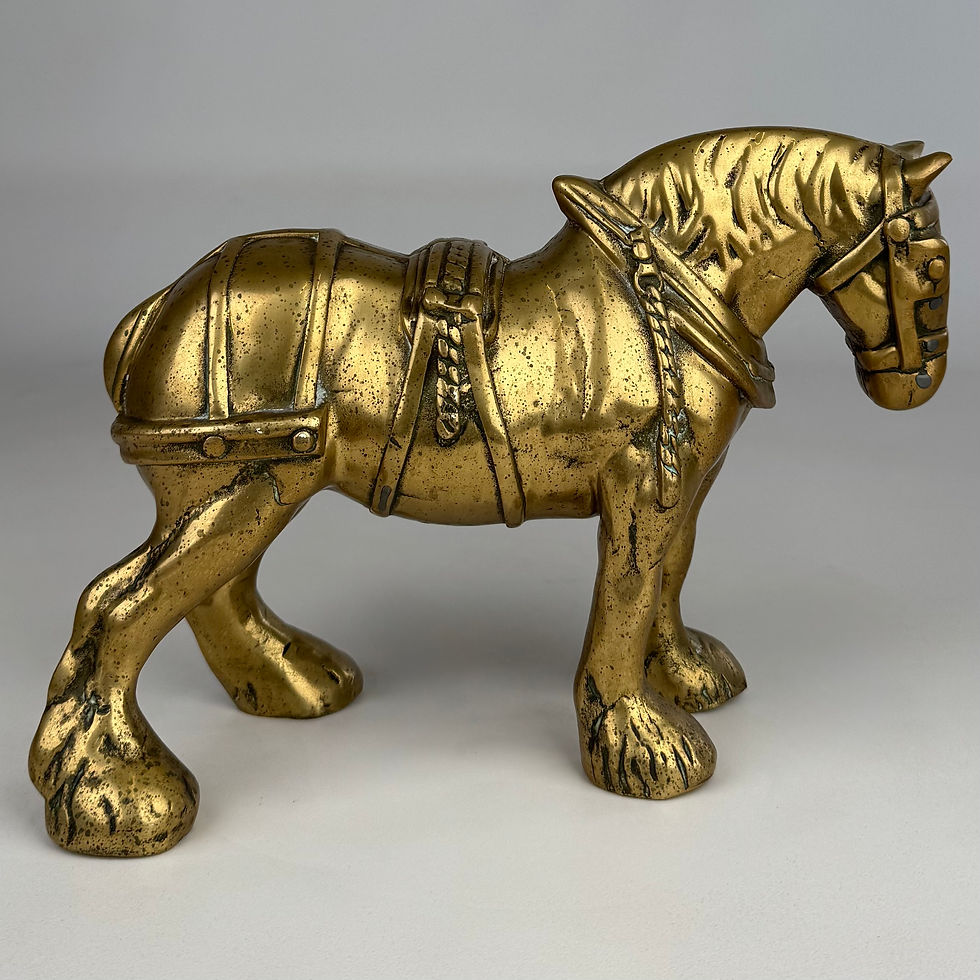 Thumbnail: Antique 19th Century Brass Sculpture Of A Horse ( REF AF-4191 )