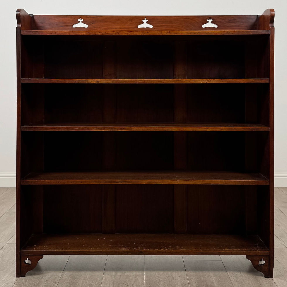 Thumbnail: Antique 20th Century Arts & Crafts Open Bookcase In Walnut ( AF-6310 )