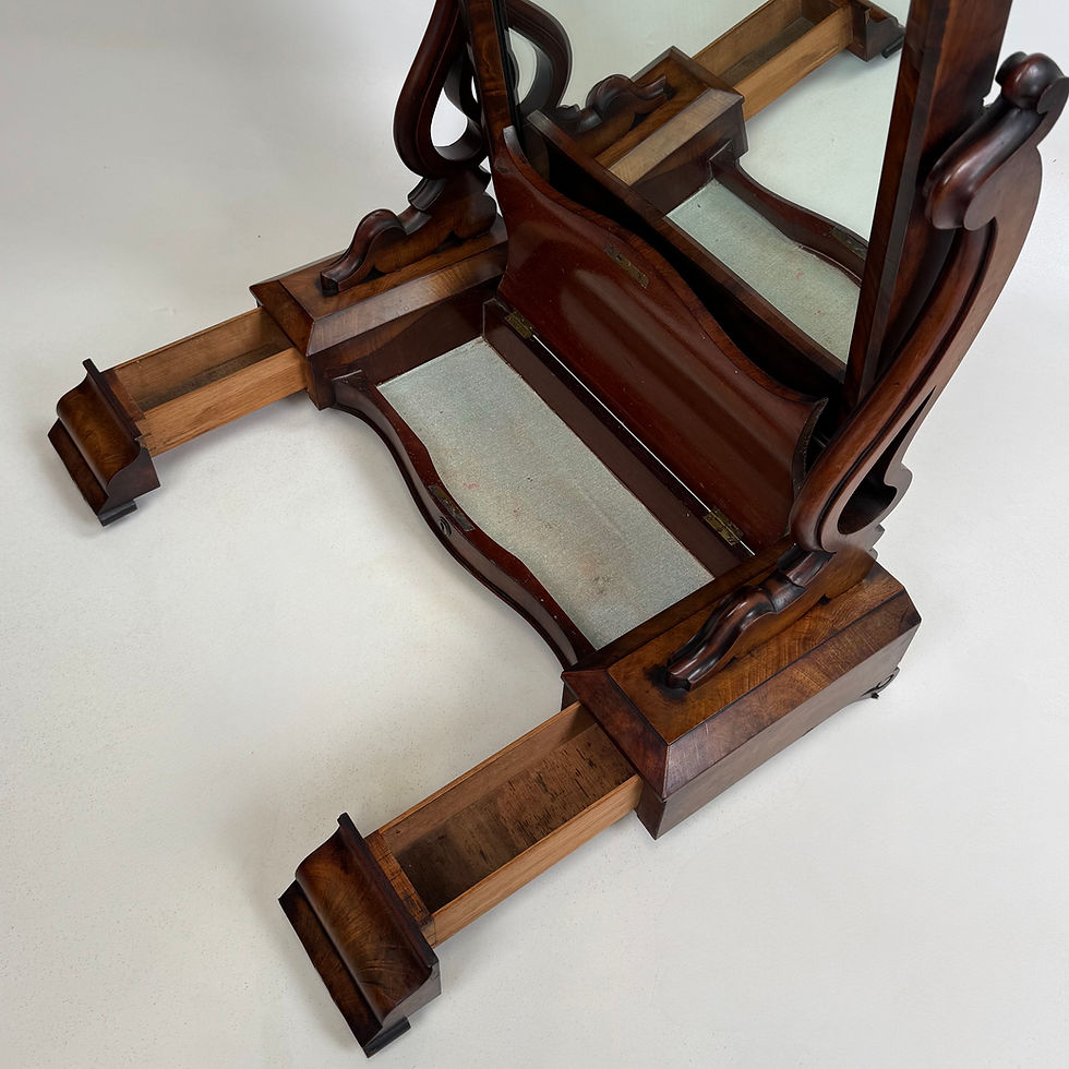 Thumbnail: Antique 19th Century Victorian Dressing Mirror In Mahogany ( AF-5352 )