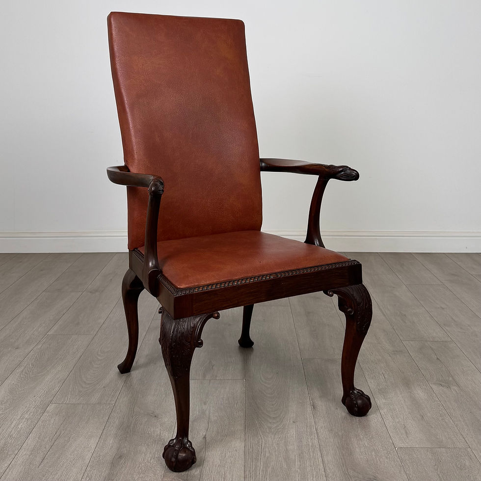 Thumbnail: Antique 19th Century Open Armchair In Mahogany ( AF-5600 )