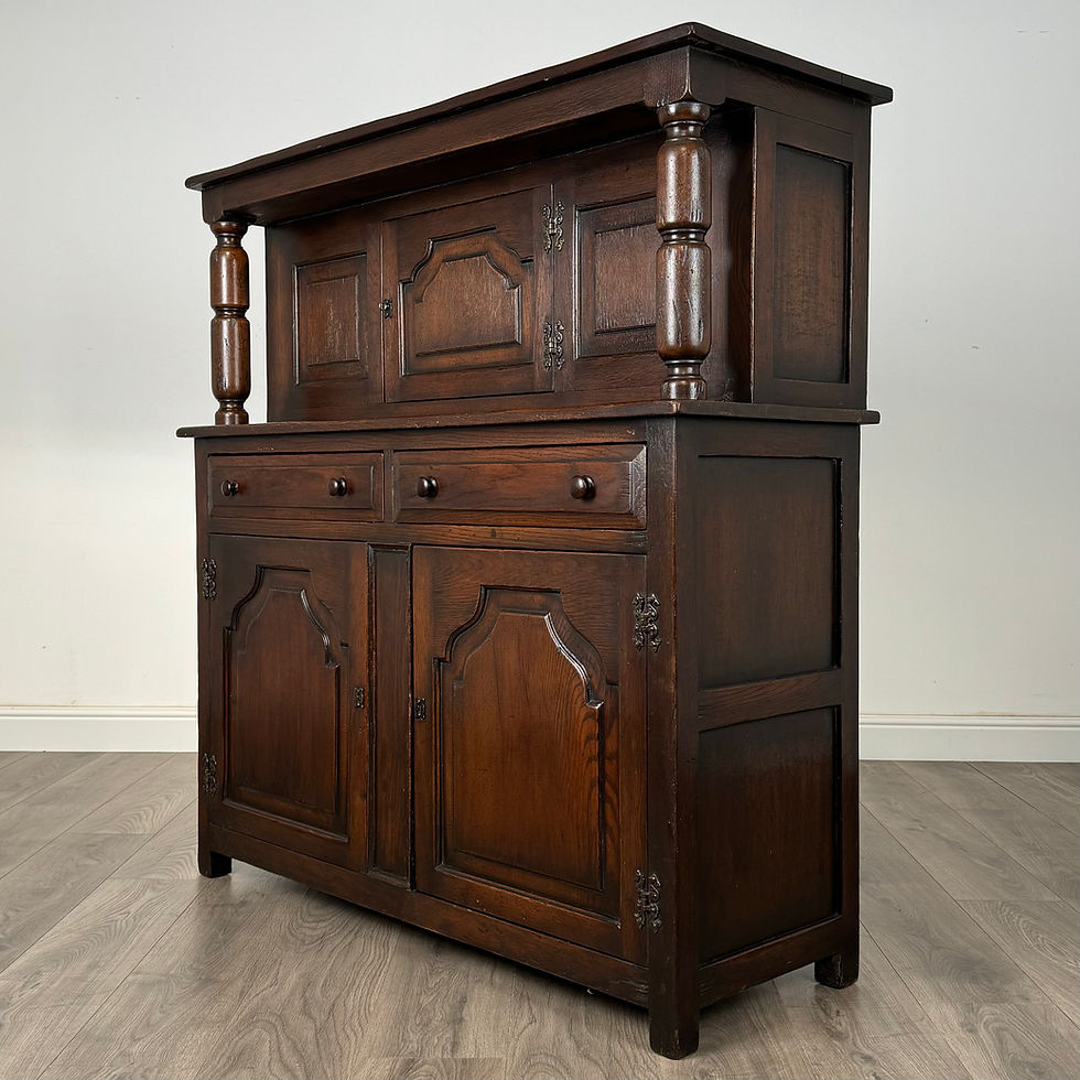 Thumbnail: Antique 20th Century Court Cupboard In Oak ( REF AF-3385 )