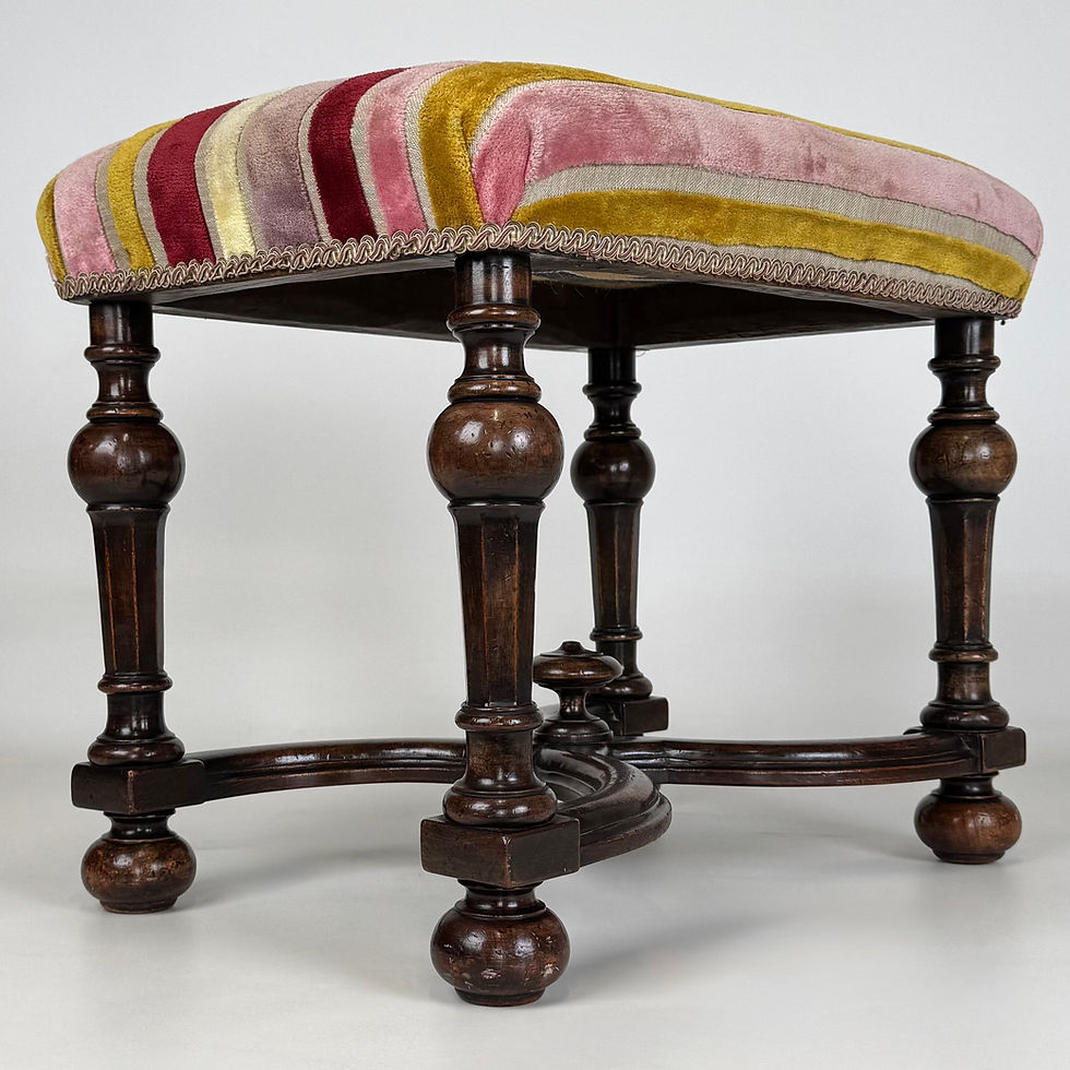 Thumbnail: Antique 19th Century William And Mary Style Stool In Mahogany ( REF AF-4385 )