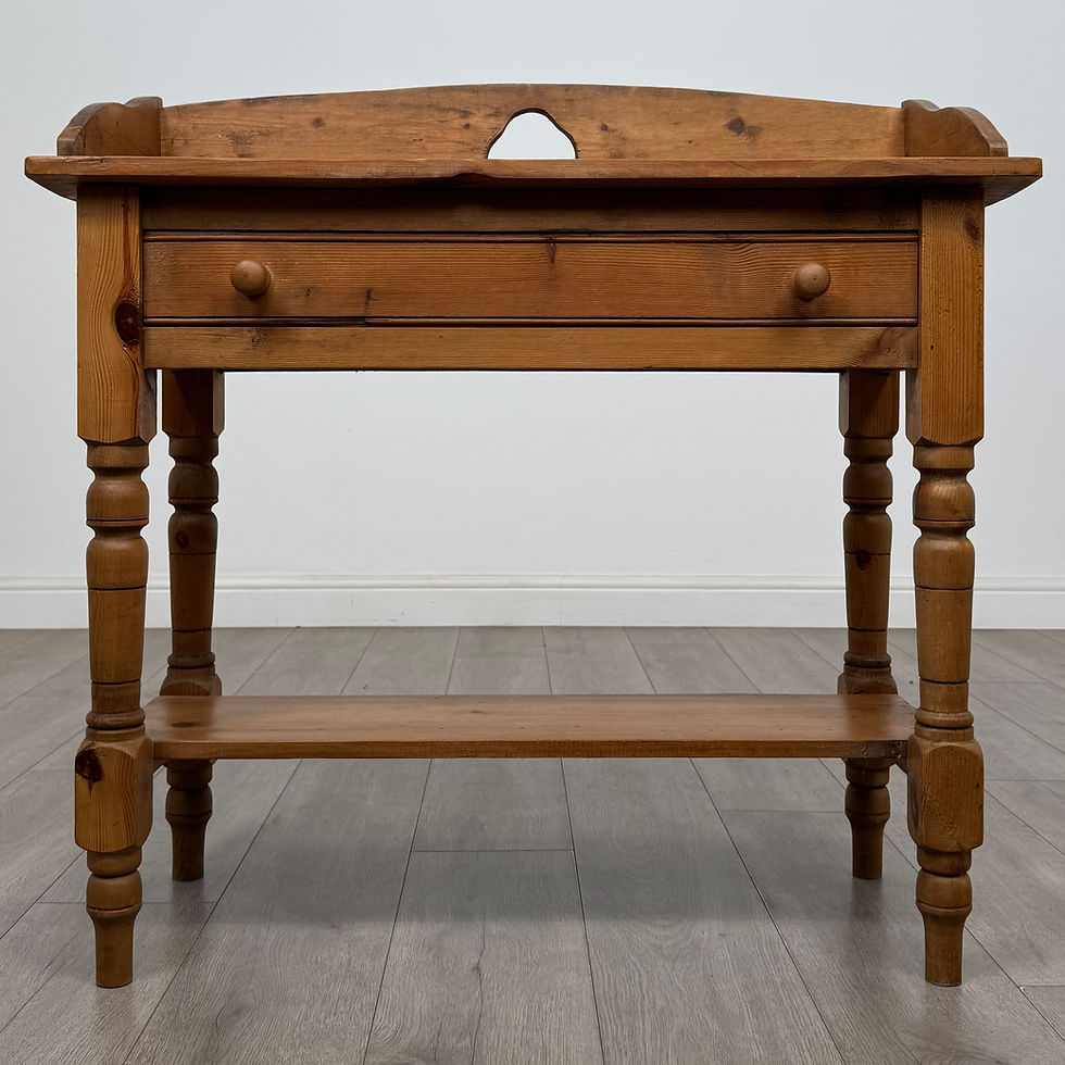 Thumbnail: Vintage 20th Century Good Quality Washstand In Pine ( AF-5523 )