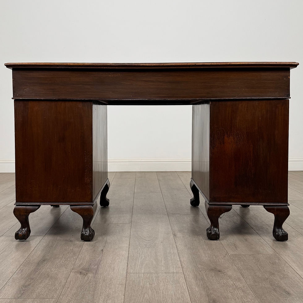 Thumbnail: Antique 20th Century Edwardian Pedestal Desk In Mahogany ( AF-5454 )