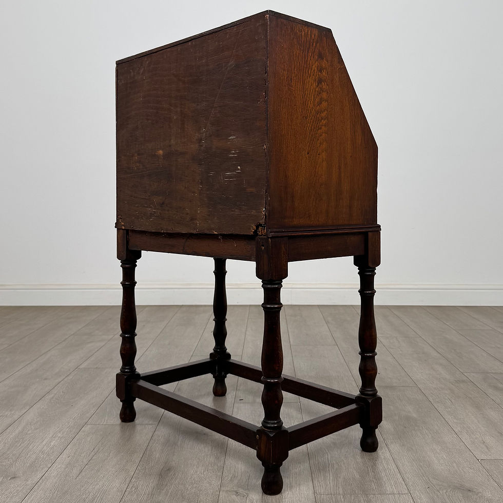 Thumbnail: Antique 20th Century Jacobean Style Bureau In Oak ( AF-5849 )