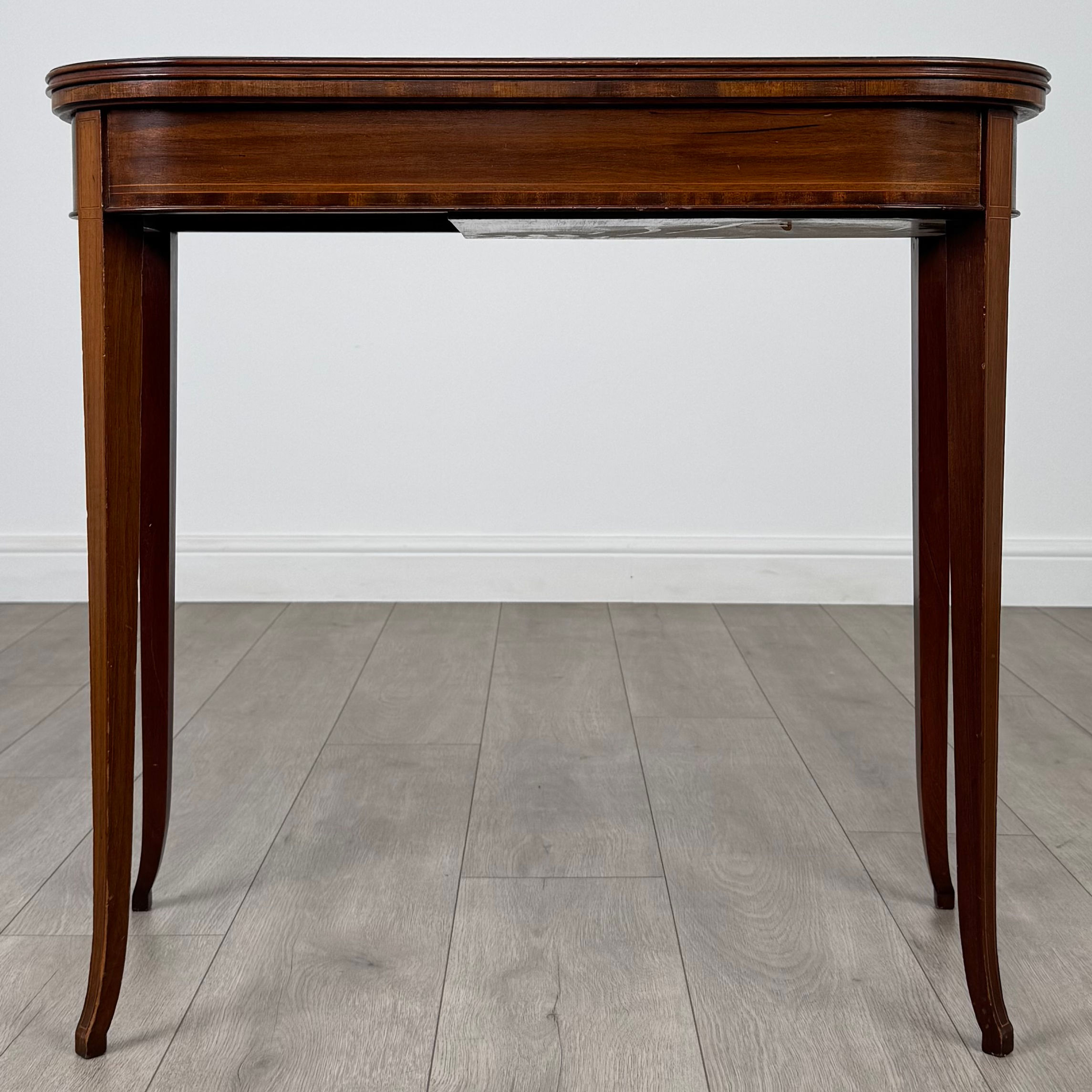 Antique 19th Century Inlaid Card Table In Mahogany ( REF AF-4052 )