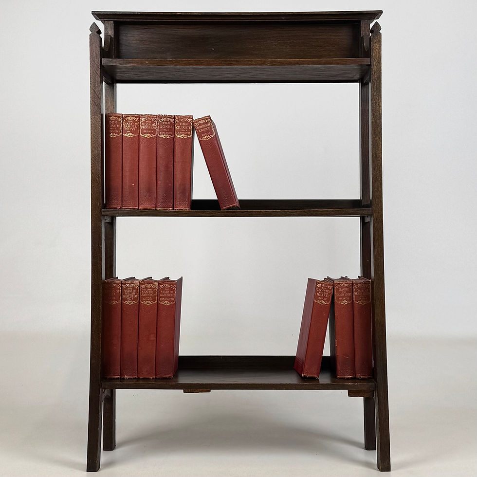 Thumbnail: Antique 20th Century Small Edwardian Bookcase In Oak ( AF-5555 )