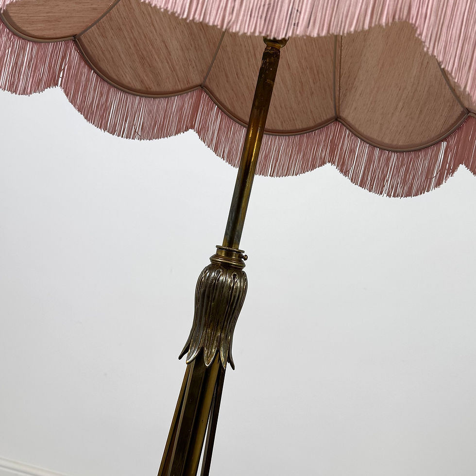 Thumbnail: Antique 19th Century Decorative Brass Floor Standing Lamp ( AF-5282 )