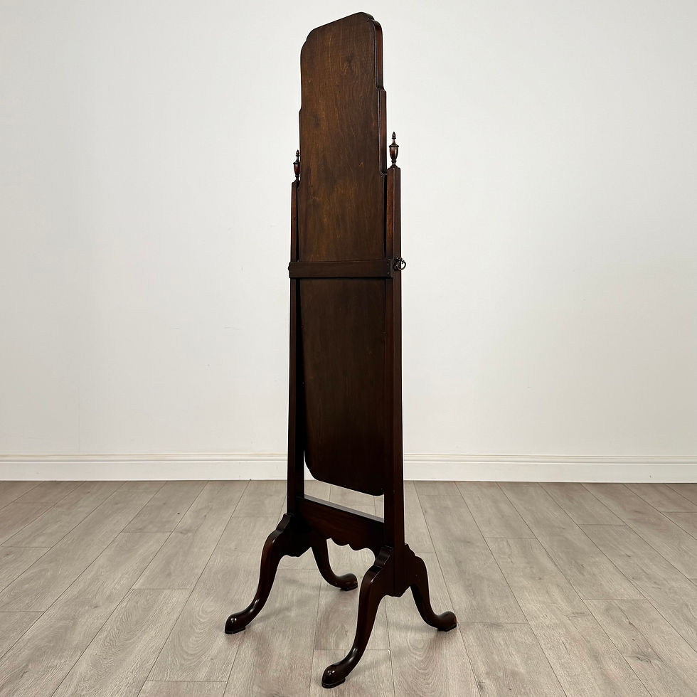 Thumbnail: Antique 20th Century Georgian Style Cheval Mirror In Mahogany ( AF-5578 )