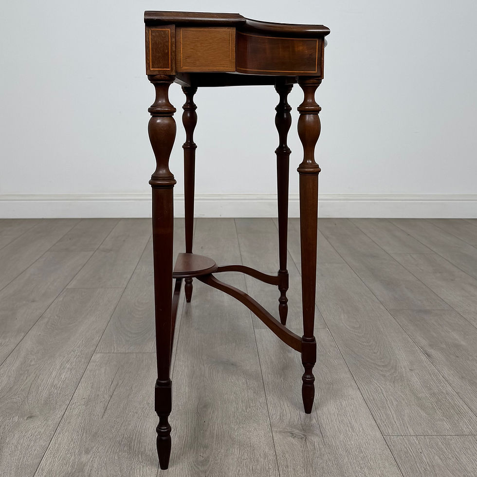 Thumbnail: Antique 20th Century Serpentine Side Table In Mahogany ( AF-5646 )