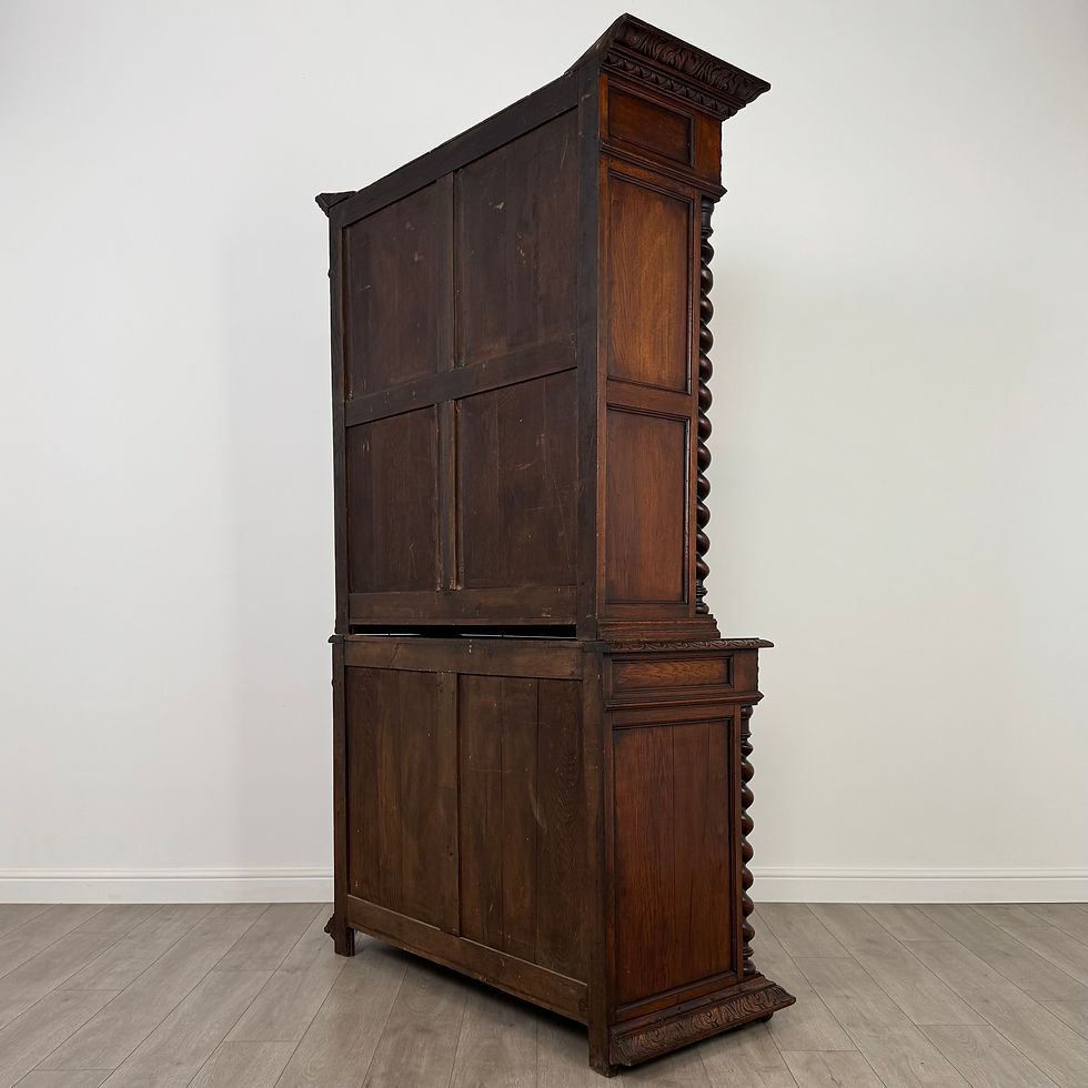 Thumbnail: Antique 19th Century Renaissance Revival Bookcase In Oak ( REF AF-4141 )