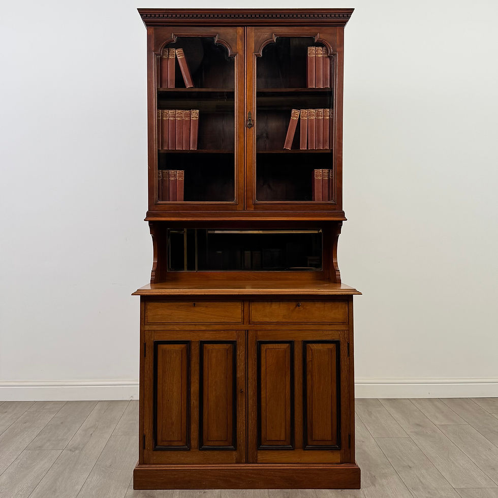 Thumbnail: Antique 20th Century Edwardian Bookcase In Walnut ( AF-5660 )