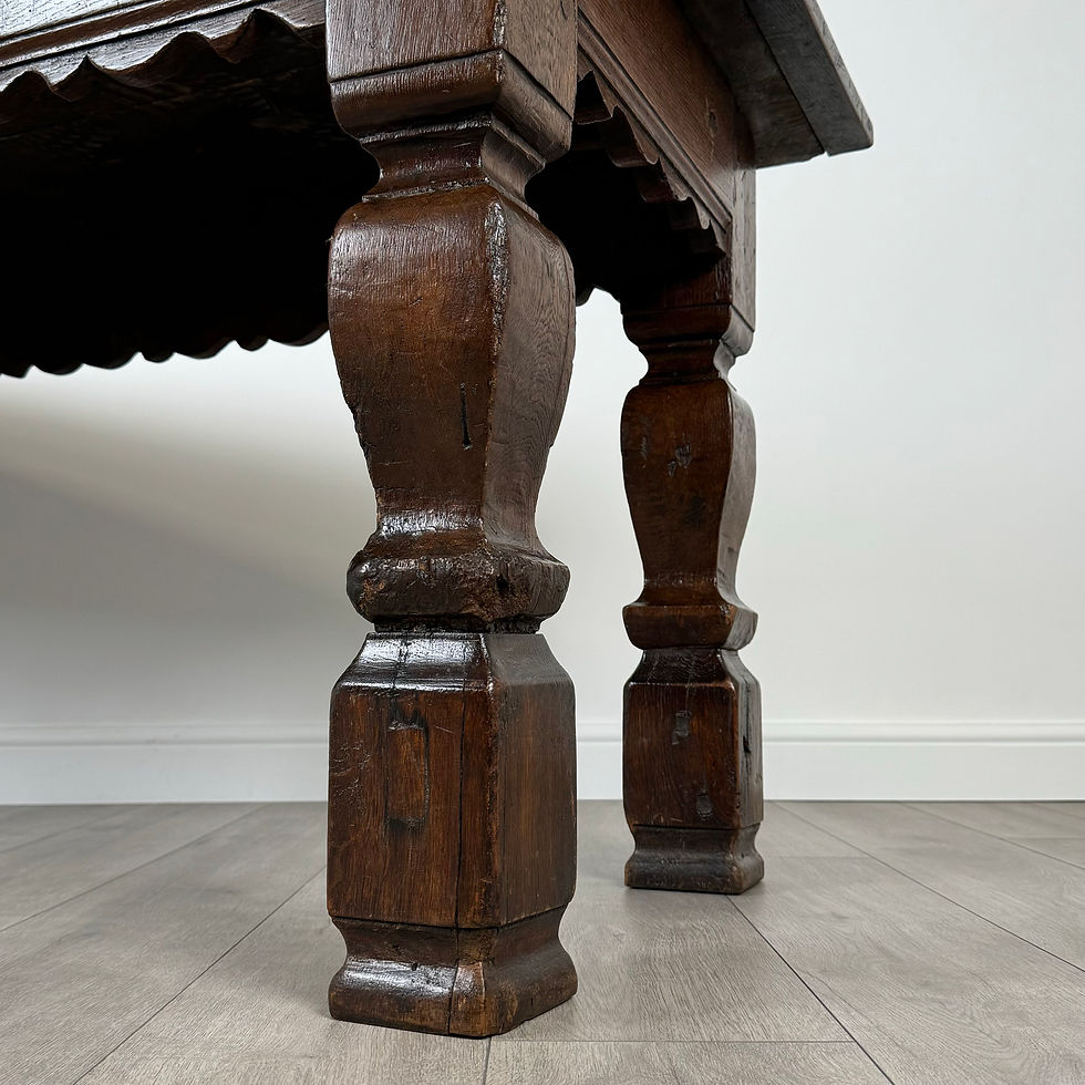 Thumbnail: Antique 19th Century Refractory Style Dining Table In Oak ( REF AF-3774 )