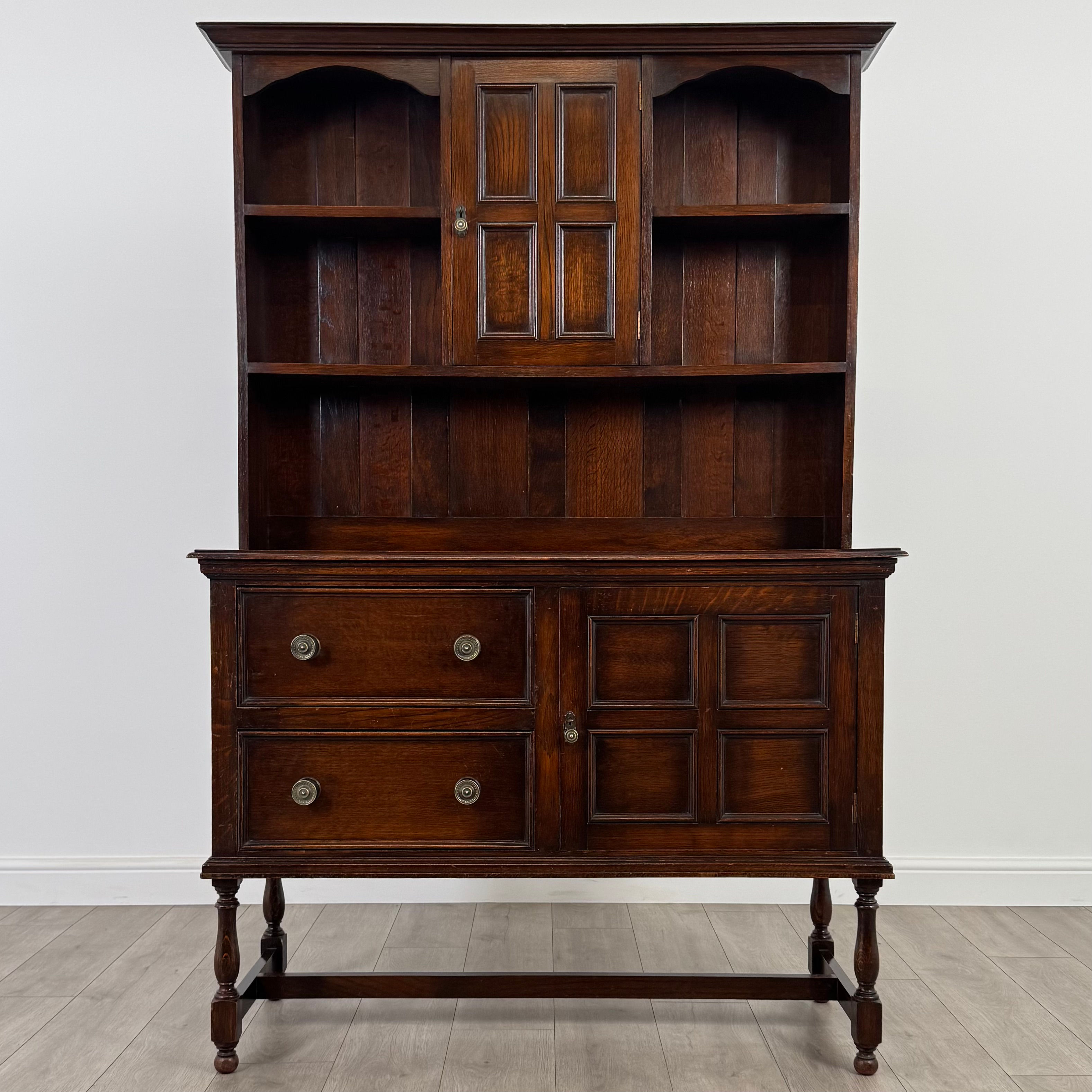 Antique 20th Century Good Quality Oak Dresser ( REF AF-4035 )