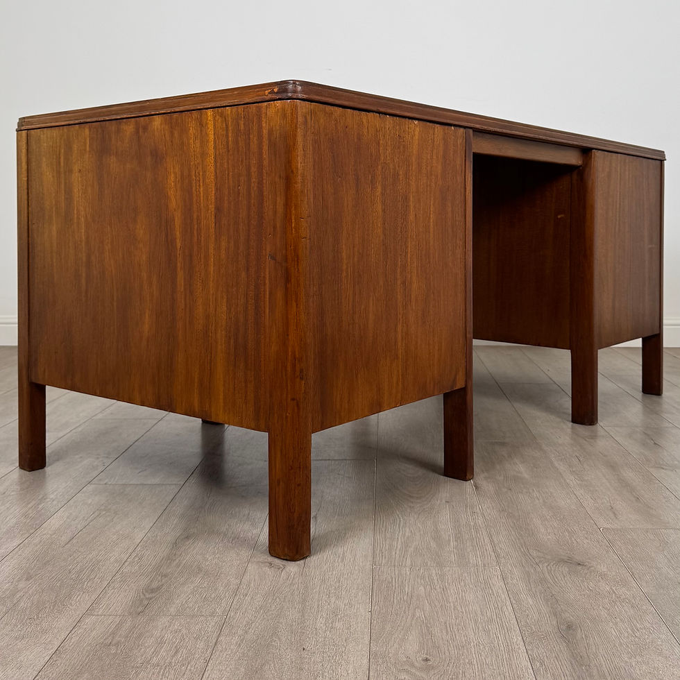Thumbnail: Vintage 20th Century Large Desk In Mahogany ( AF-6298 )