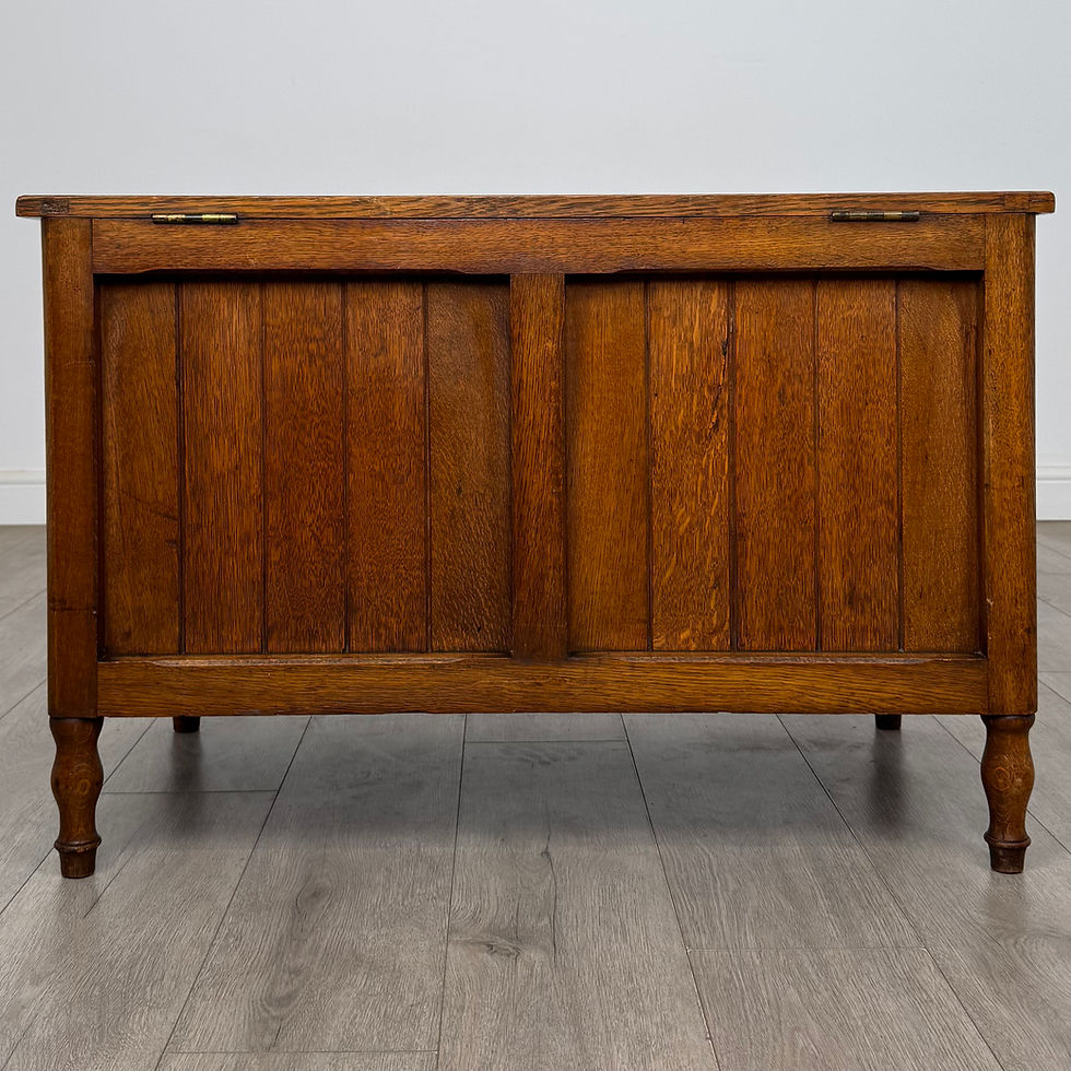 Thumbnail: Antique 20th Century Arts & Crafts Blanket Box In Golden Oak ( AF-6019 )