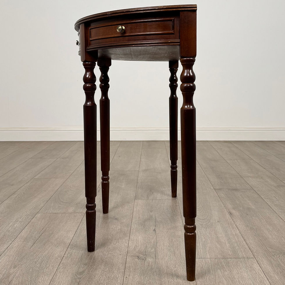 Thumbnail: Antique 20th Century Small Demi Lune Side Table In Mahogany ( AF-5355 )