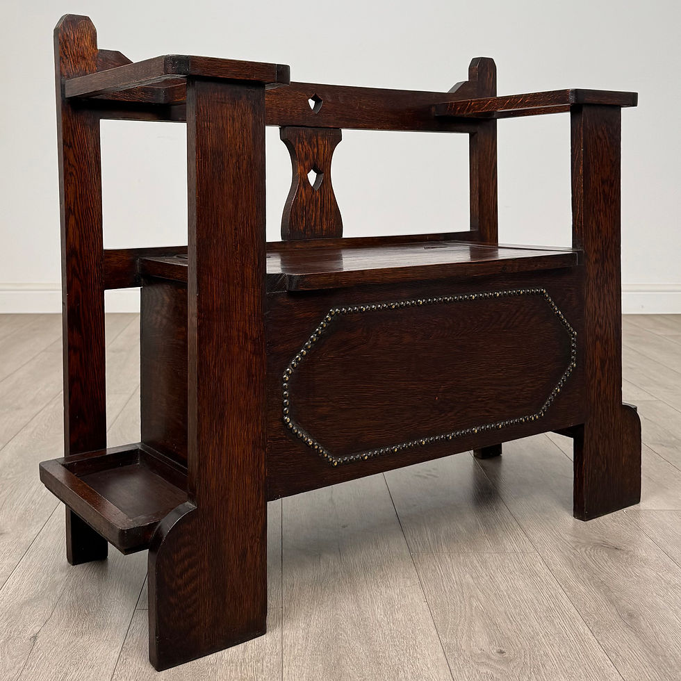 Thumbnail: Antique 20th Century Edwardian Hall Seat In Oak ( AF-5504 )