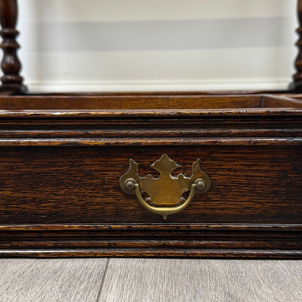 Thumbnail: Antique 20th Century Narrow Side Table In Oak ( AF-6156 )