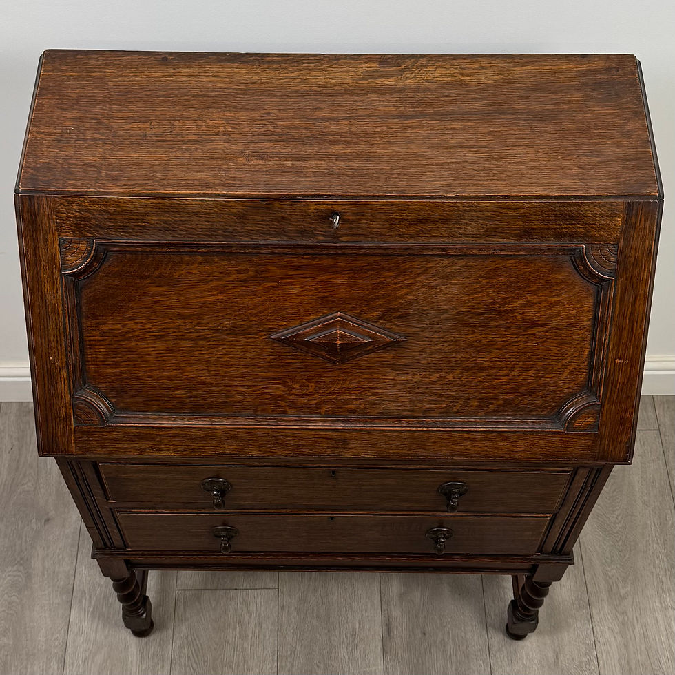Thumbnail: Antique 20th Century Fine Jacobean Style Bureau In Oak ( AF-5261 )