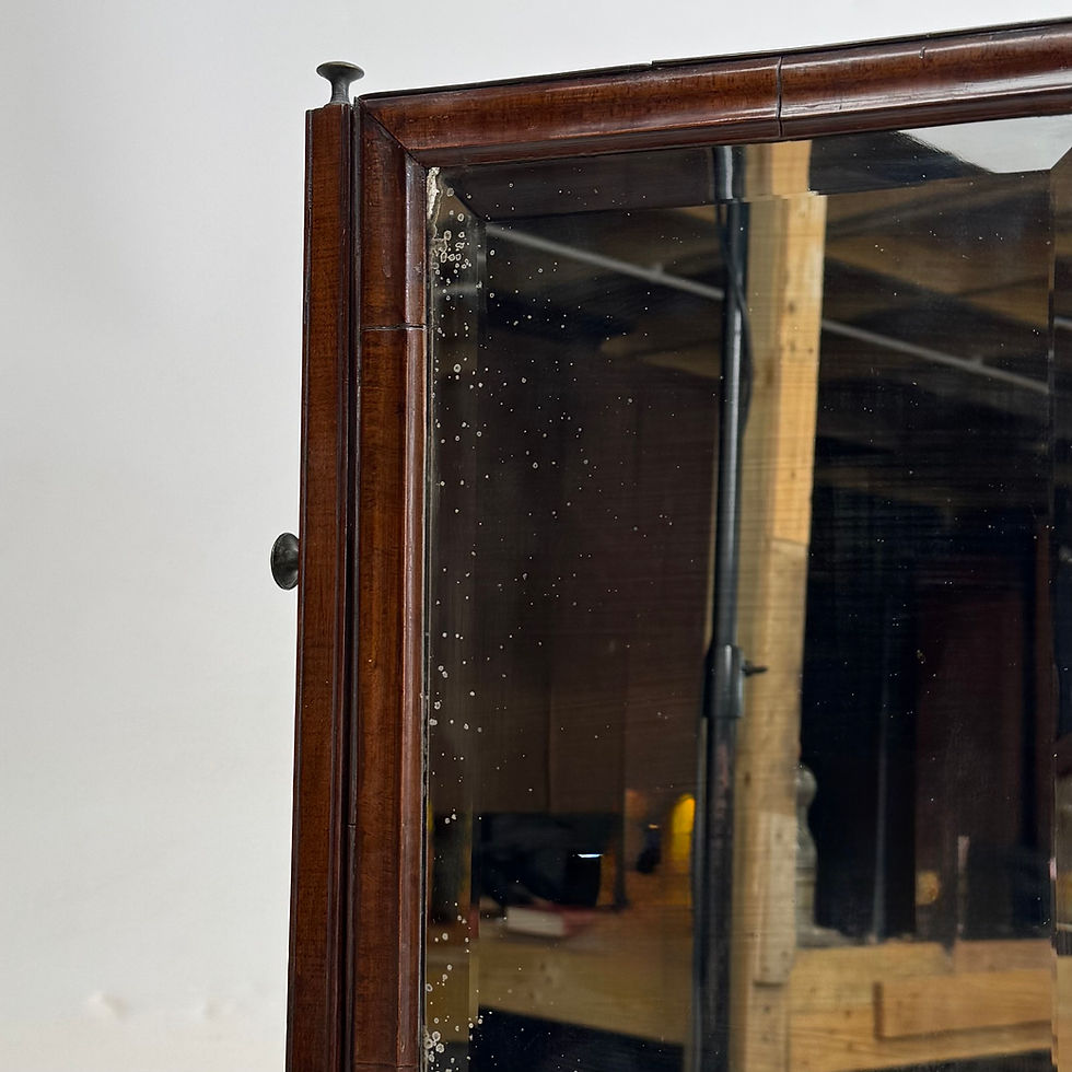 Thumbnail: Antique 18th Century Small Georgian Dressing Mirror In Mahogany ( AF-6339 )