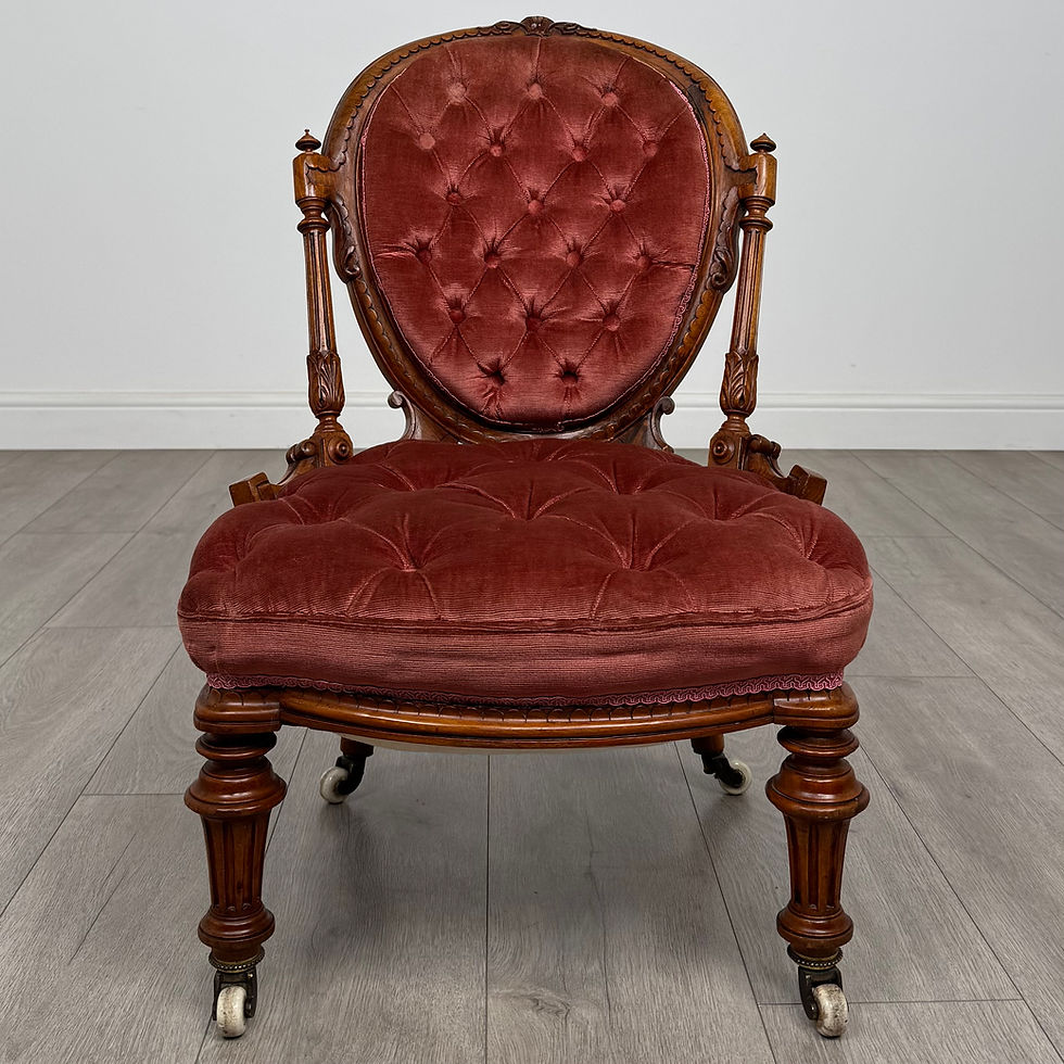 Thumbnail: Antique 19th Century Pair Of Parlour Chairs In Walnut ( REF AF-4870 )