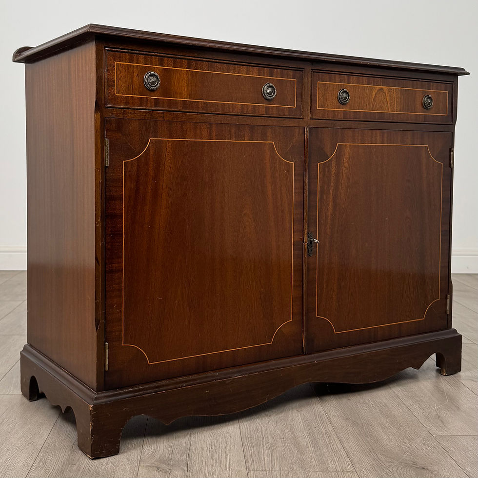 Thumbnail: Antique 20th Century Inlaid Cupboard In Mahogany ( AF-5263 )