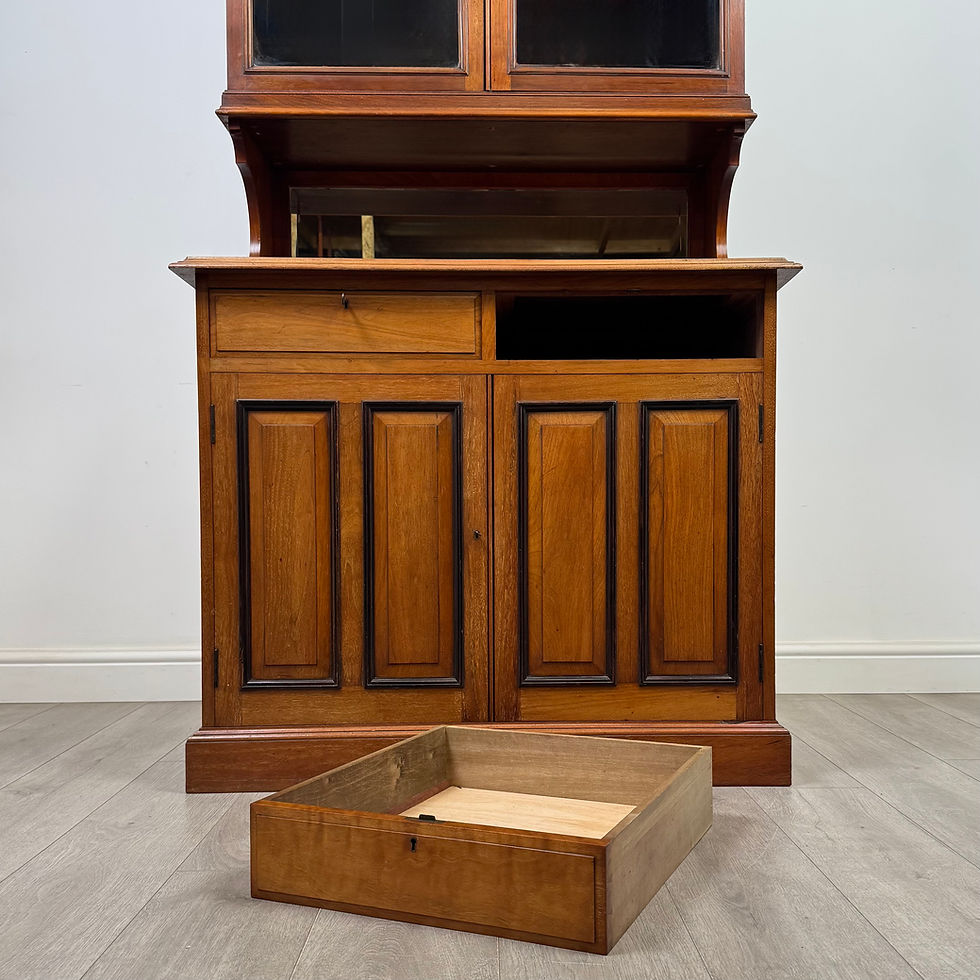 Thumbnail: Antique 20th Century Edwardian Bookcase In Walnut ( AF-5660 )