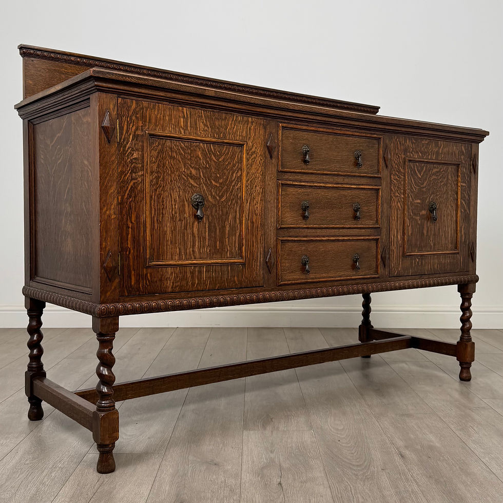Thumbnail: Antique 20th Century Edwardian Sideboard In Oak ( AF-5441 )