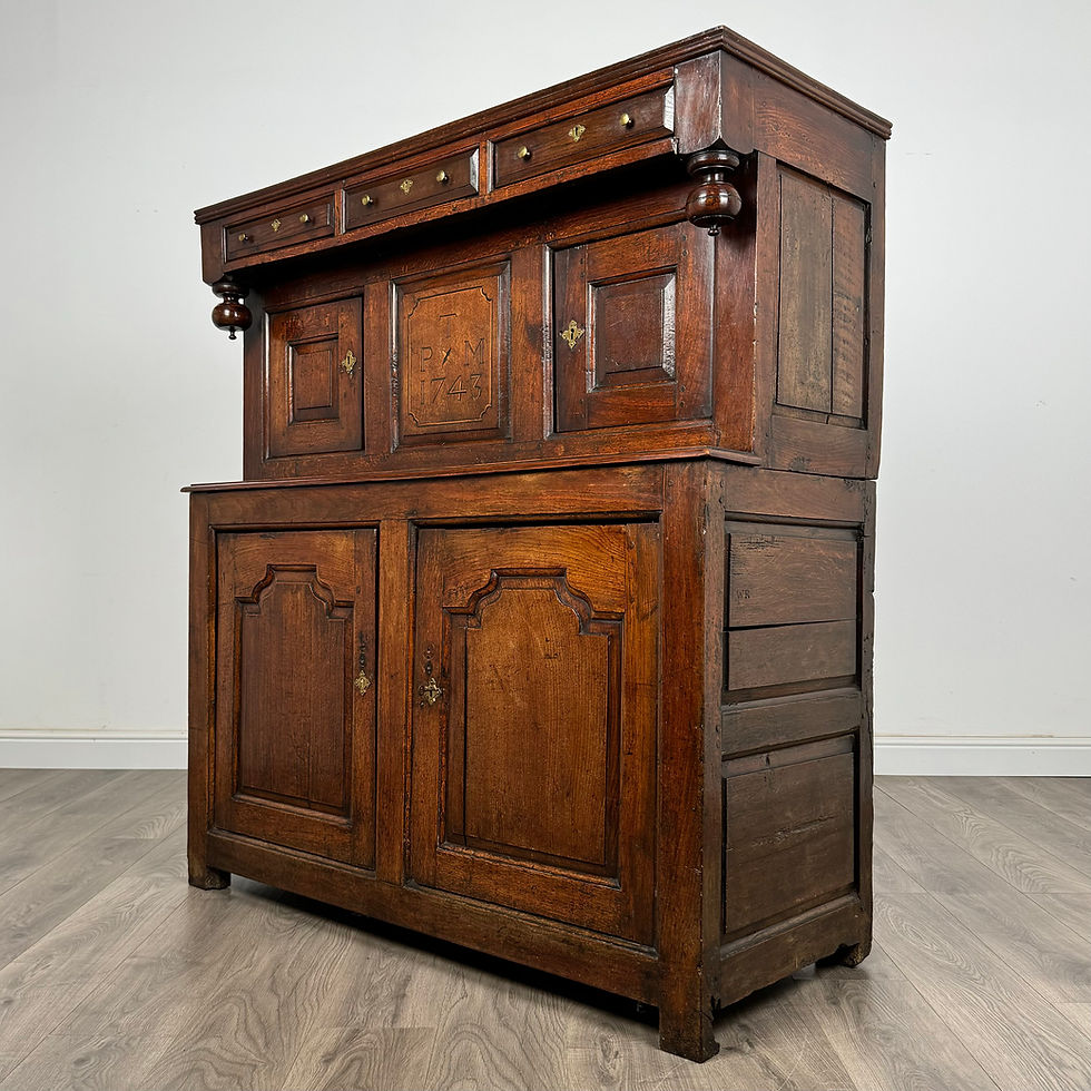 Thumbnail: Antique 18th Century Welsh Deuddarn Cupboard In Oak ( REF AF-3434 )