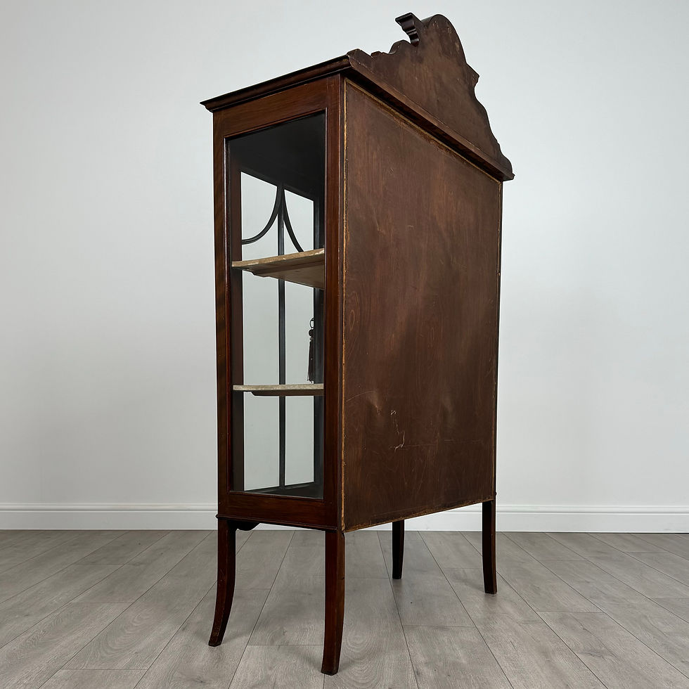 Thumbnail: Antique 20th Century Inlaid Display Cabinet In Mahogany ( REF AF-3775 )