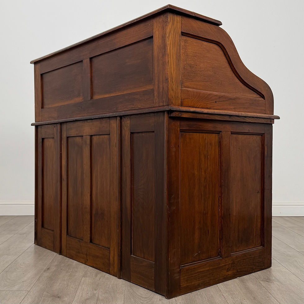 Thumbnail: Antique 20th Century Edwardian Roll Top Desk In Oak ( AF-5260 )