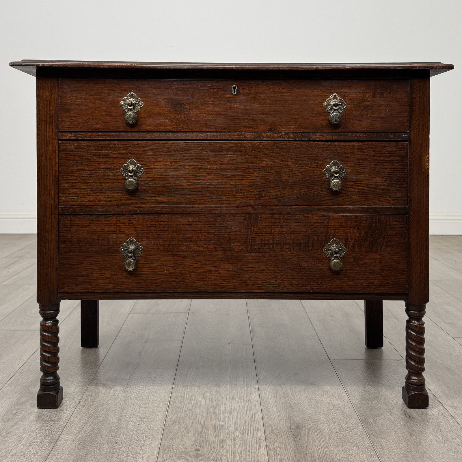 Antique Oak Chest of Drawers | Barley Twist Legs | AF-6728