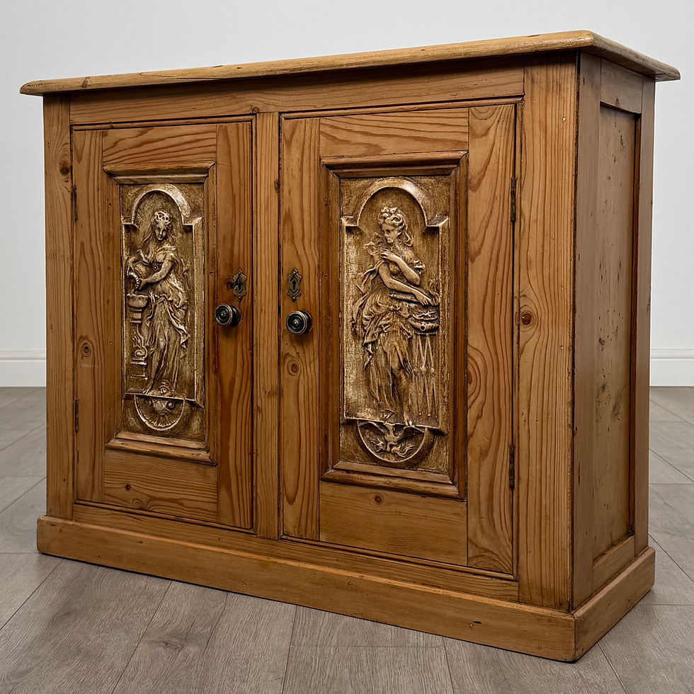 Thumbnail: Antique 20th Century Good Quality Cupboard In Pine ( AF-5499 )