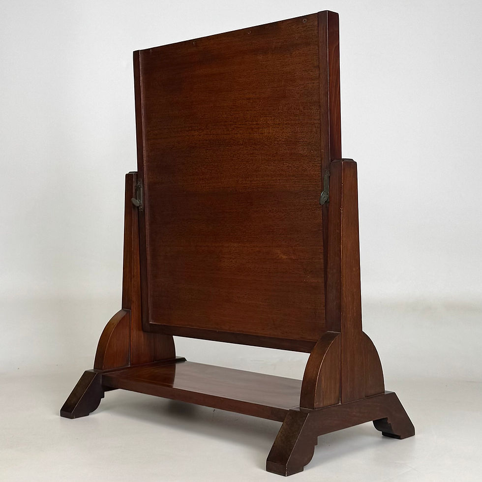 Thumbnail: Antique 20th Century Inlaid Dressing Mirror In Mahogany ( AF-5637 )