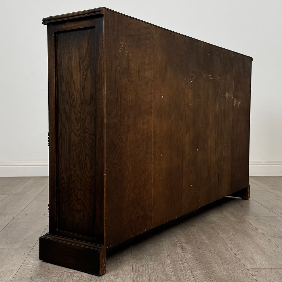 Thumbnail: Antique 20th Century Carved Oak Linenfold Bookcase ( AF-5391 )