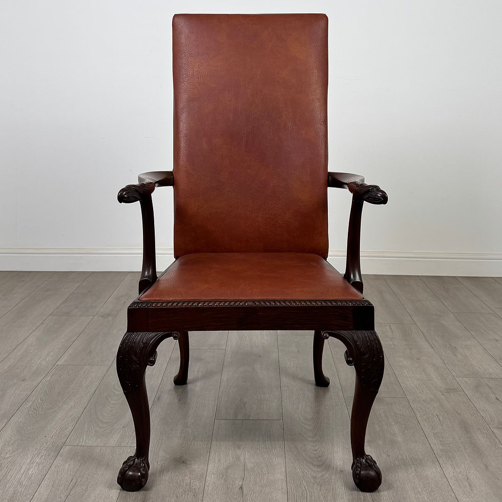 Thumbnail: Antique 19th Century Open Armchair In Mahogany ( AF-5600 )