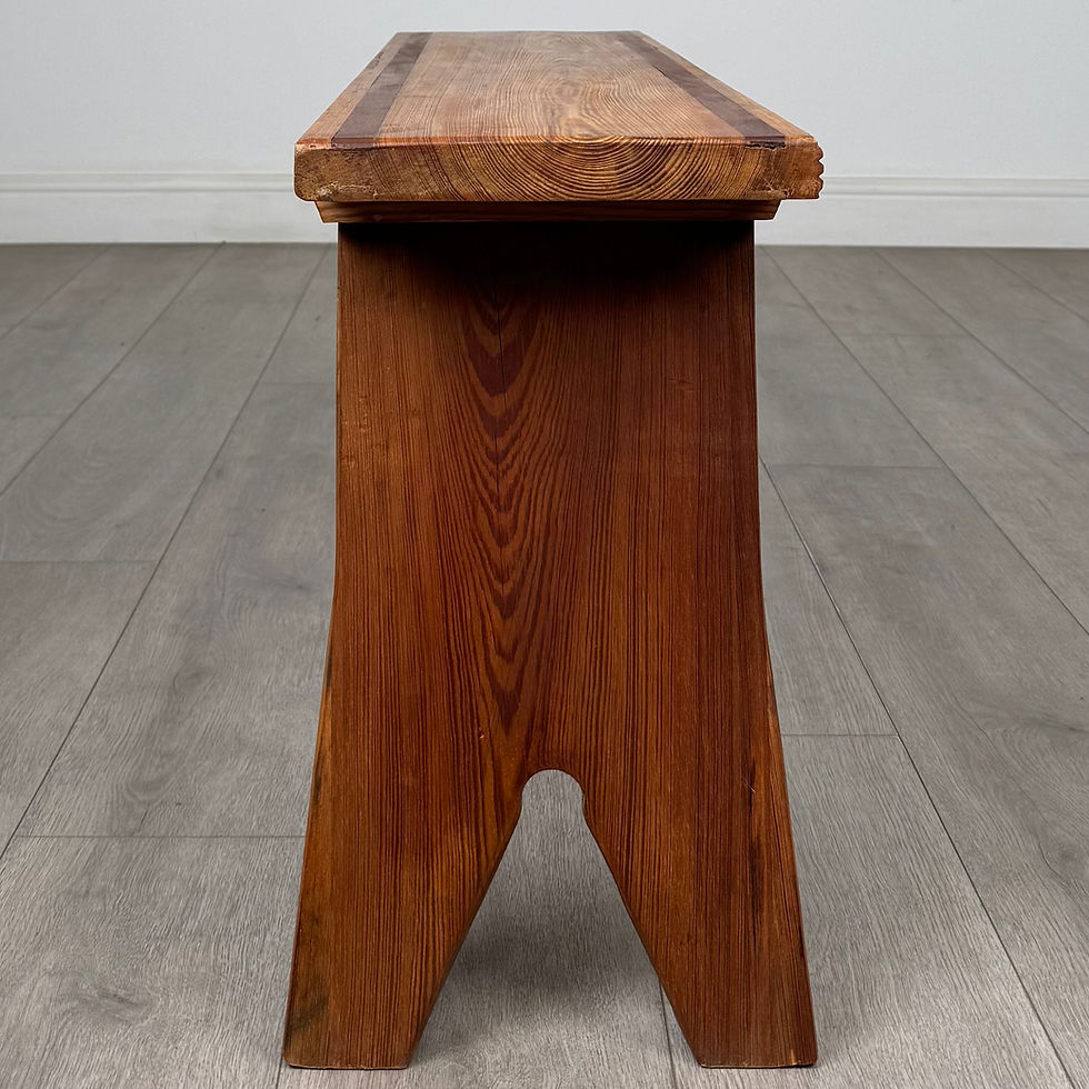 Thumbnail: Antique 20th Century Small Good Quality Pitch Pine Bench ( AF-5874 )