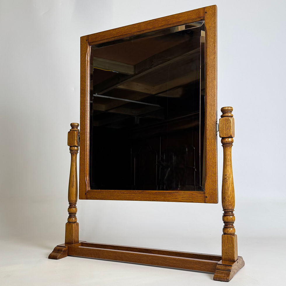 Thumbnail: Vintage 20th Century Good Quality Small Oak Dressing Mirror ( REF AF-4381 )