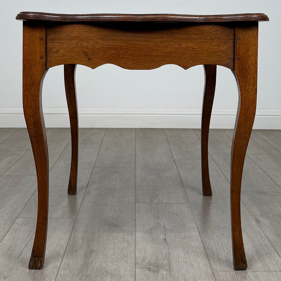Thumbnail: Antique 20th Century Good Quality French Side Table In Oak ( AF-6302 )