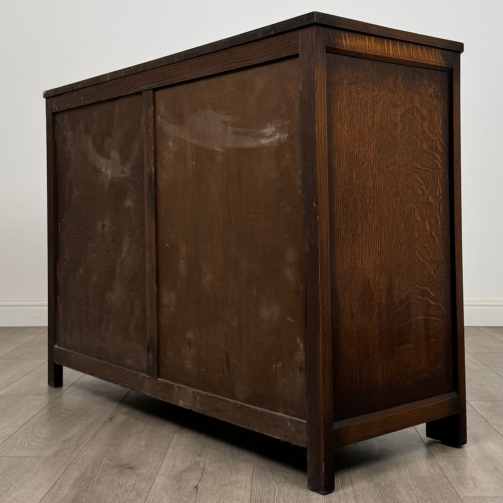 Thumbnail: Antique 20th Century Arts And Crafts Style Sideboard In Oak ( AF-5331 )